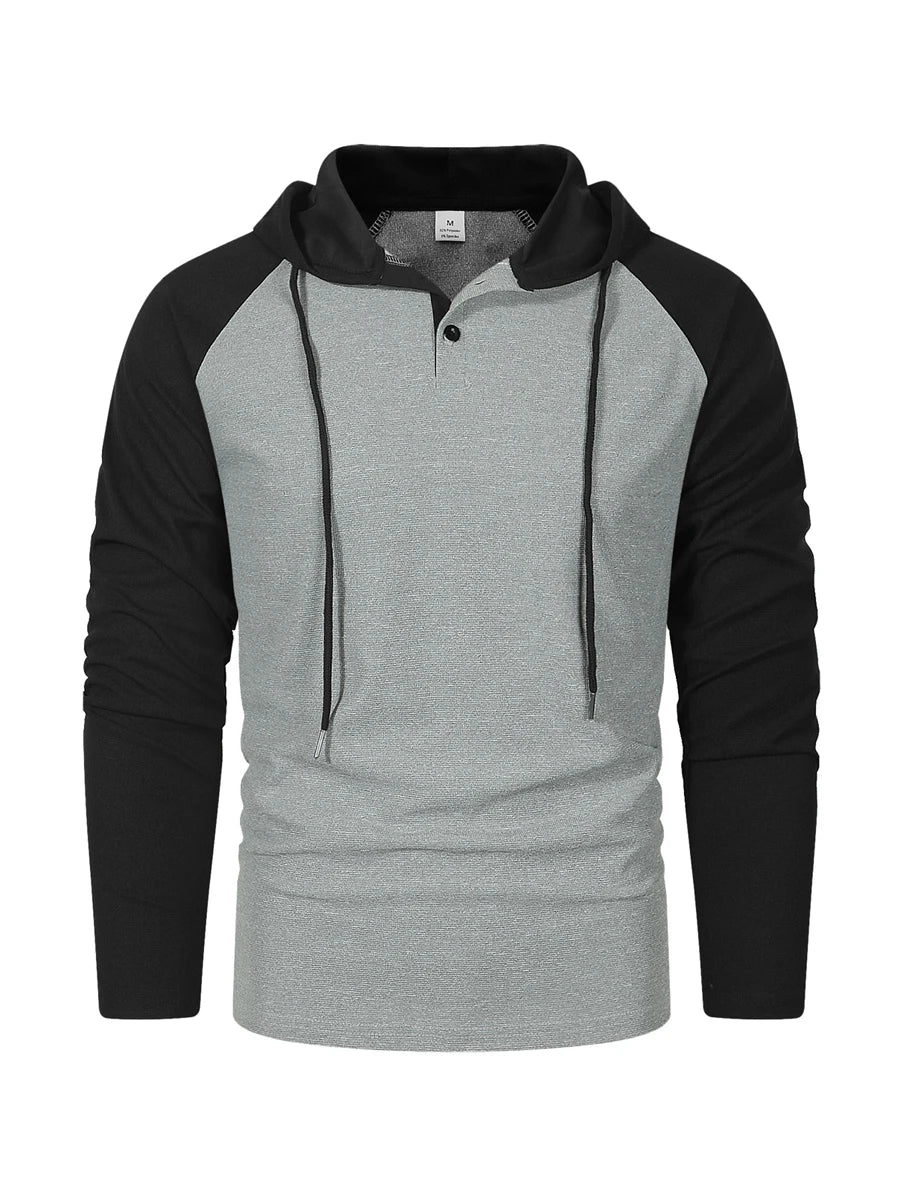 Men's Hoodie Hooded Color Block Pocket Sports & Outdoor Streetwear Cool Casual Spring & Fall Clothing Apparel Hoodies Sweatshirt