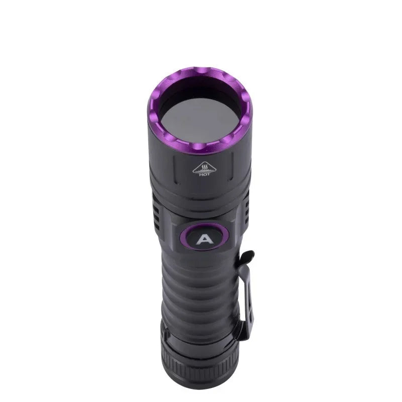 15W 365nm High Power UV Flashlight Ultraviolet Blacklight Detector Pet Urine Dry Stains Bed Bug Scorpions Fluorescence Light