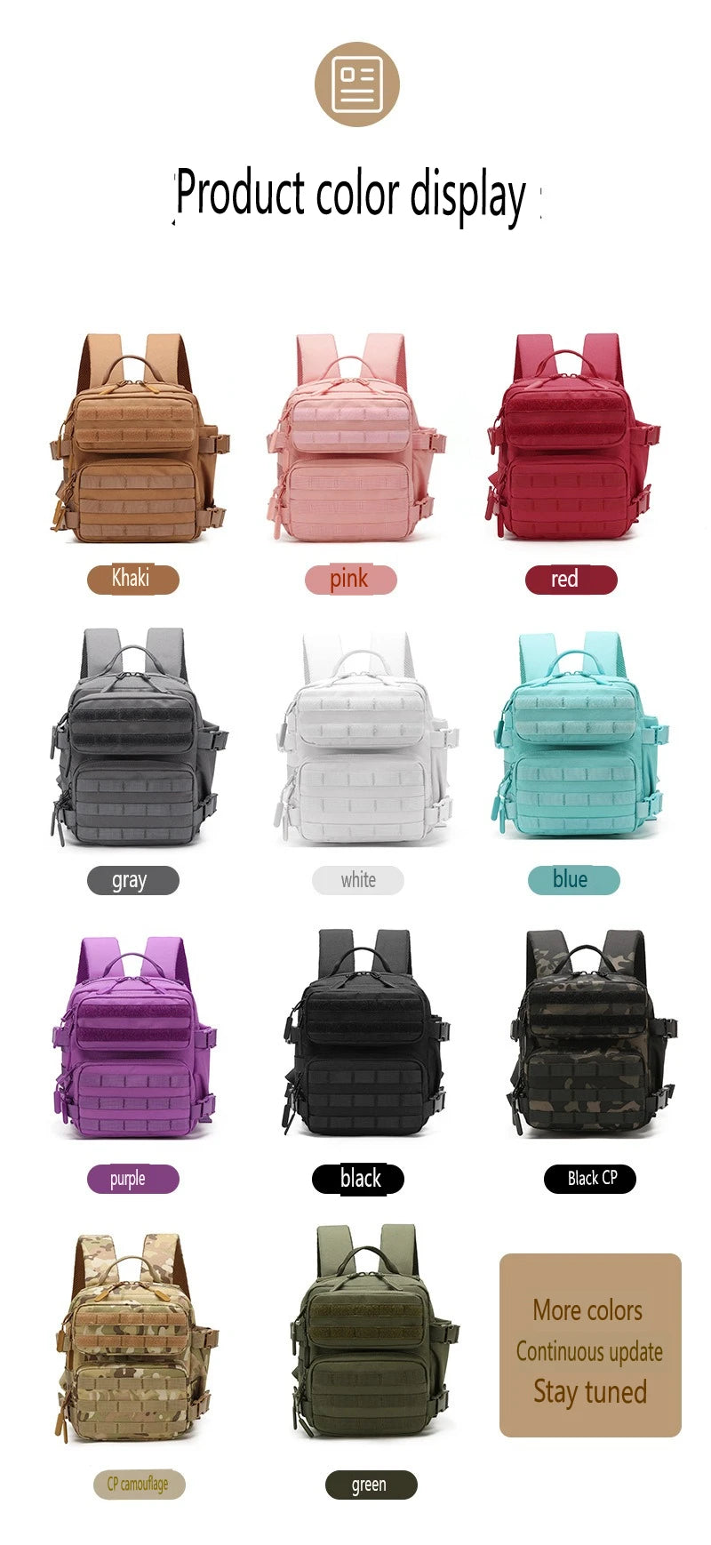 9L MOLLE Sport Backpack — Tactical EDC Day Pack for Hiking, Camping & Outdoor Adventures