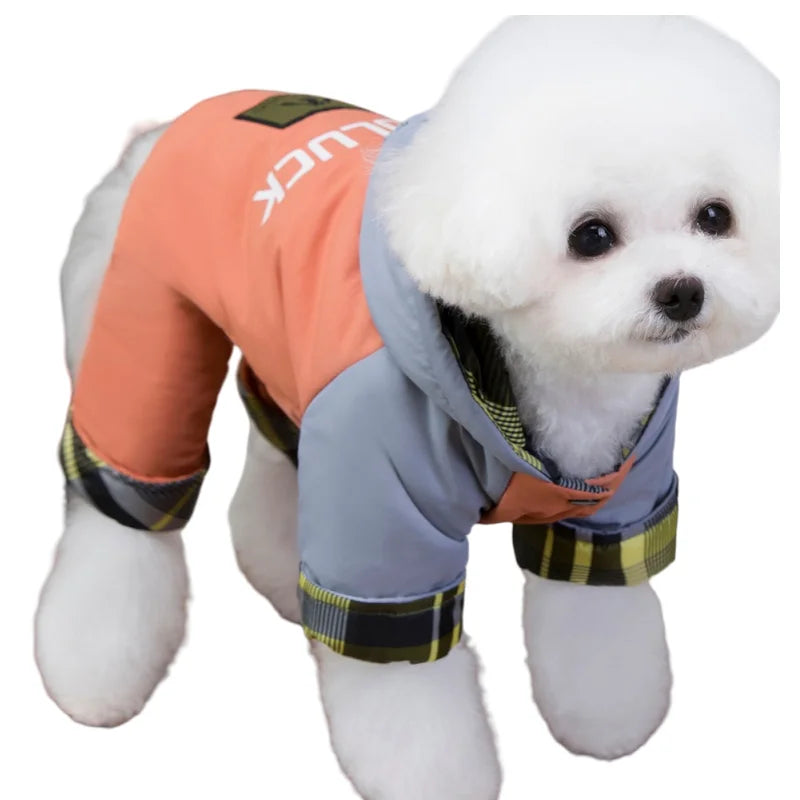 Waterproof Pet Jumpsuits Winter Fleece Dog Clothes Coat with D-ring For Small Dogs Yorkshire Bichon Puppy Clothing ropa perro