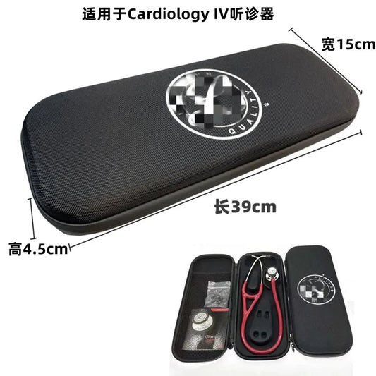 EVA Stethoscope Carrying Case – Compatible with 3M Littmann Classic IV | Hard Shell, Hand-Held Storage Bag | Black