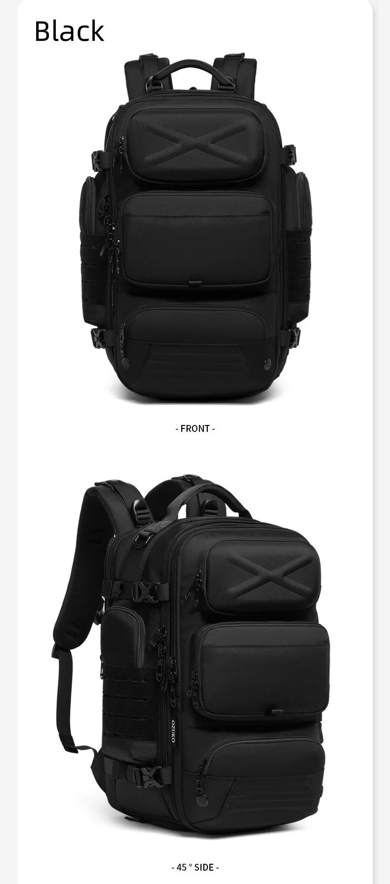 Ozuko Men's Waterproof Travel Backpack | Large Capacity Laptop Bag with Shoe Compartment