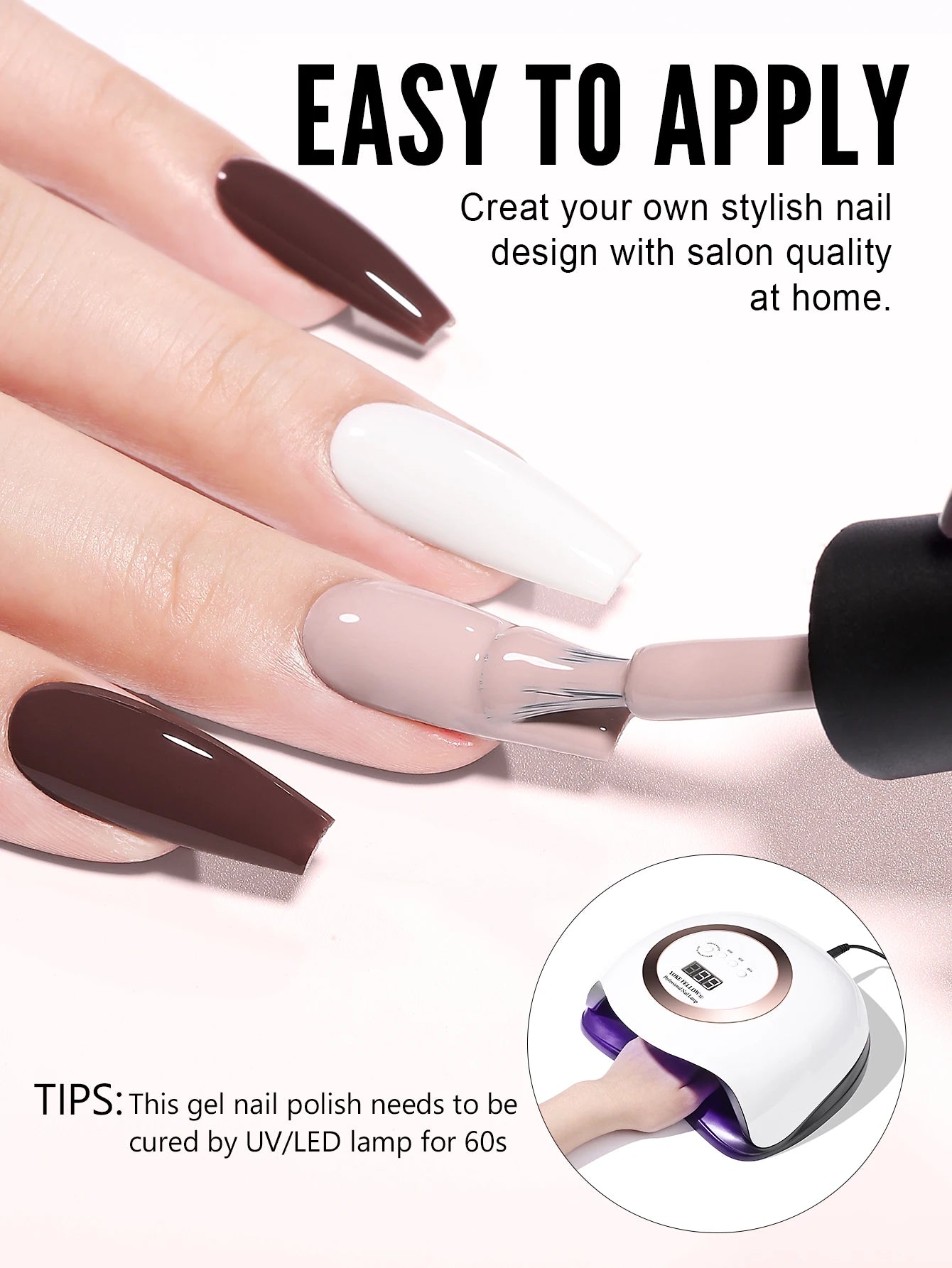 YOKEFELLOW 6-Piece Gel Nail Polish Set | Fall & Winter Seasonal Colors | UV/LED Semi-Permanent Gel Varnish