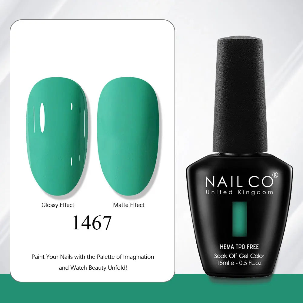 NAILCO Gel Nail Polish 15ml | 333 Colors UV/LED Soak-Off Semi-Permanent Gel Varnish | Long-Lasting Natural Resin Formula