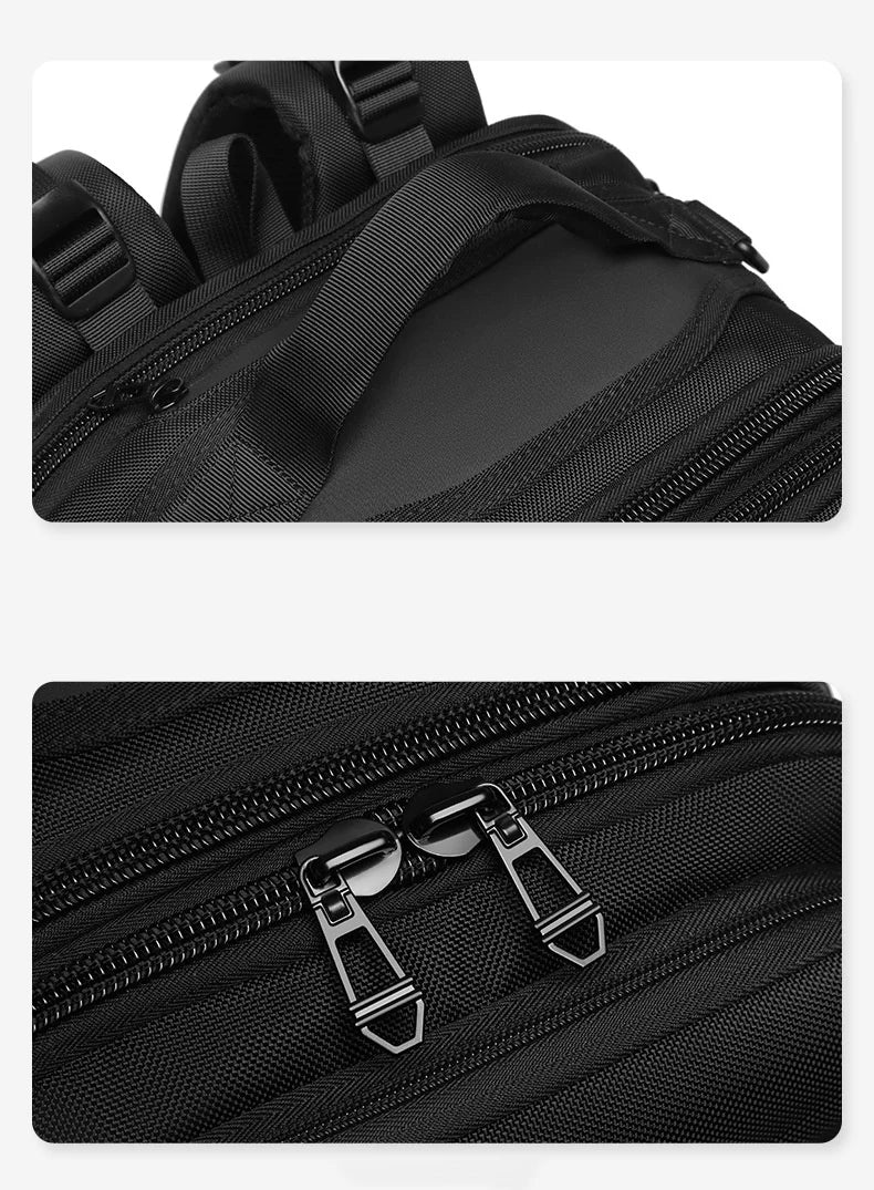 Ozuko Men's Waterproof Travel Backpack | Large Capacity Laptop Bag with Shoe Compartment