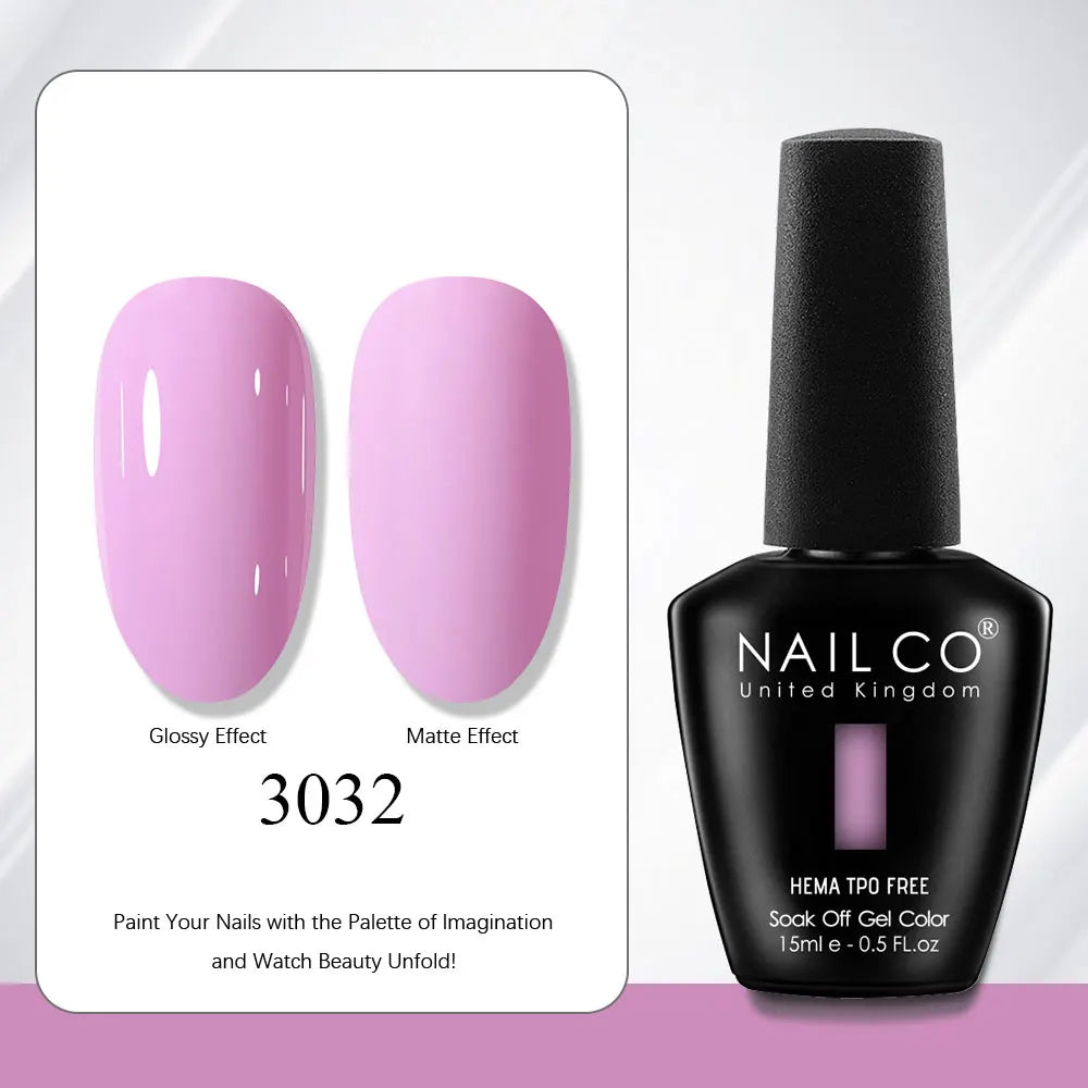 NAILCO Gel Nail Polish 15ml | 333 Colors UV/LED Soak-Off Semi-Permanent Gel Varnish | Long-Lasting Natural Resin Formula