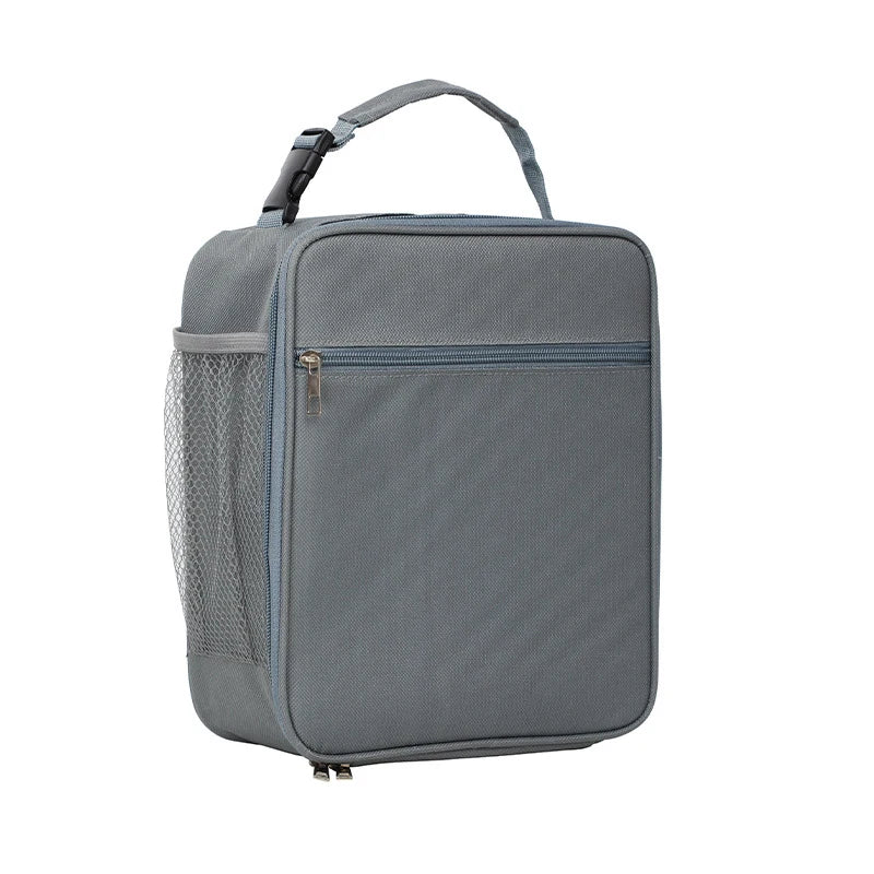 Insulated Lunch Bag with Side Mesh Pocket 6.3L Portable Lunch Box Waterresistant Leakproof Cool Bag for Outdoor Beach Bento Pack