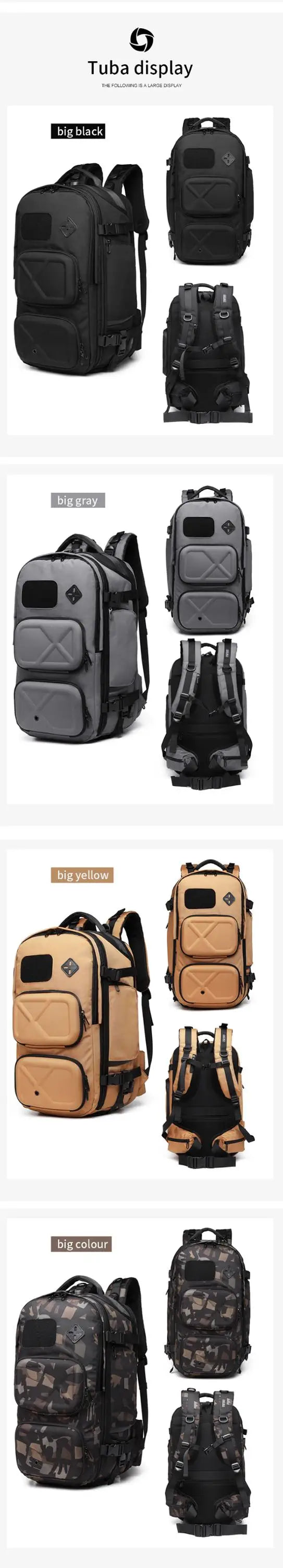 Tactical Cross Backpack | High-Capacity Men's Hiking & Sling Bag with Belt Pack Option