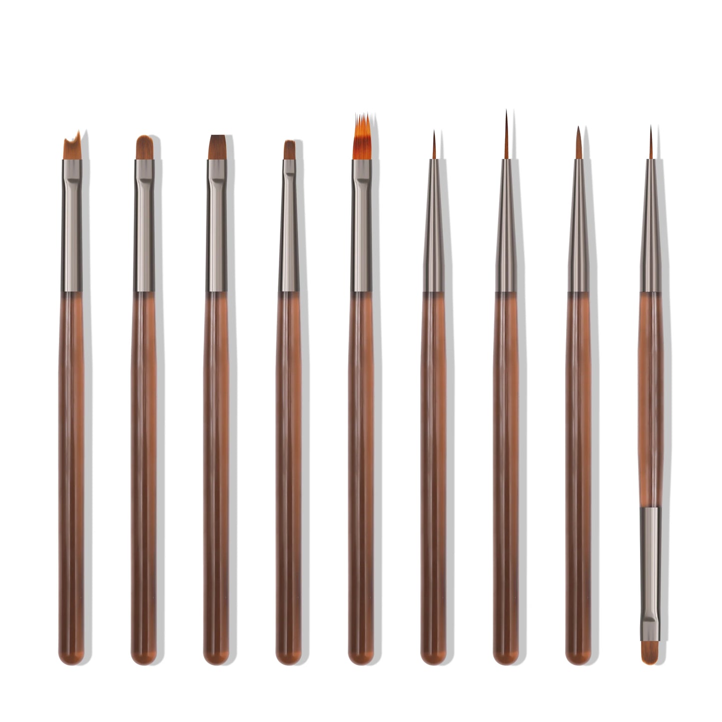9PCS Nail Art Brush & Liner Set — DIY Acrylic Painting & Design Pens