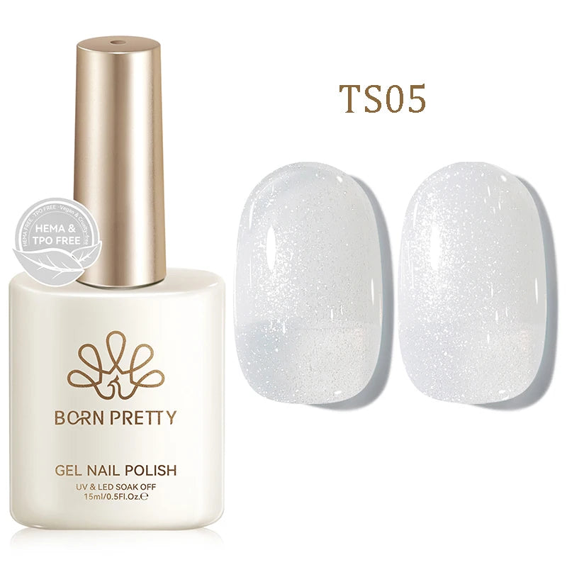 BORN PRETTY 15ml Jelly Gel Polish | Pink Nude & Glitter | Soak-Off UV/LED | 24 Shades