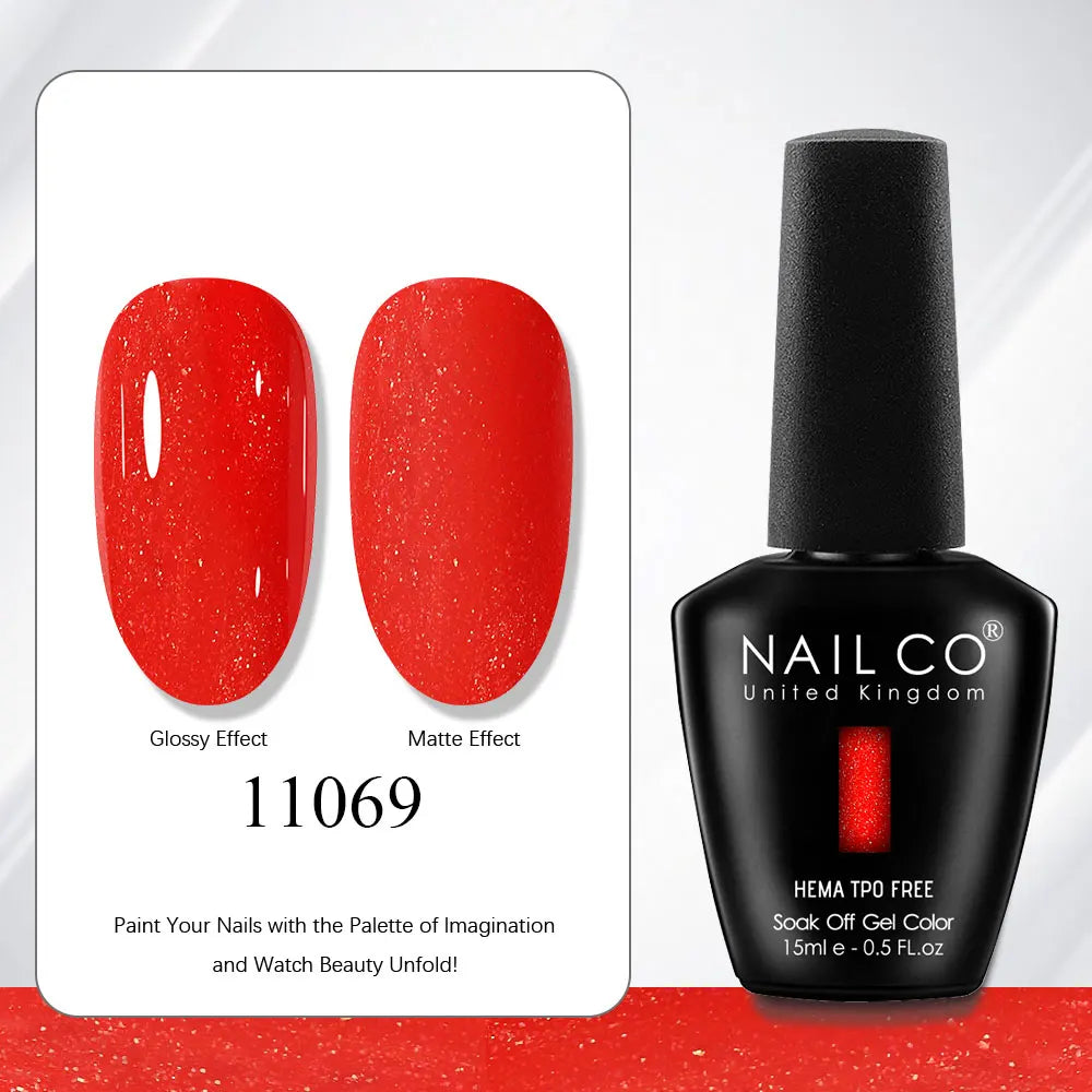 NAILCO Gel Nail Polish 15ml | 333 Colors UV/LED Soak-Off Semi-Permanent Gel Varnish | Long-Lasting Natural Resin Formula