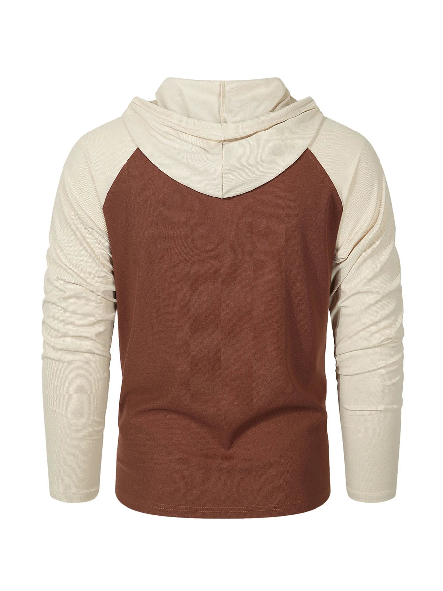 Men's Hoodie Hooded Color Block Pocket Sports & Outdoor Streetwear Cool Casual Spring & Fall Clothing Apparel Hoodies Sweatshirt