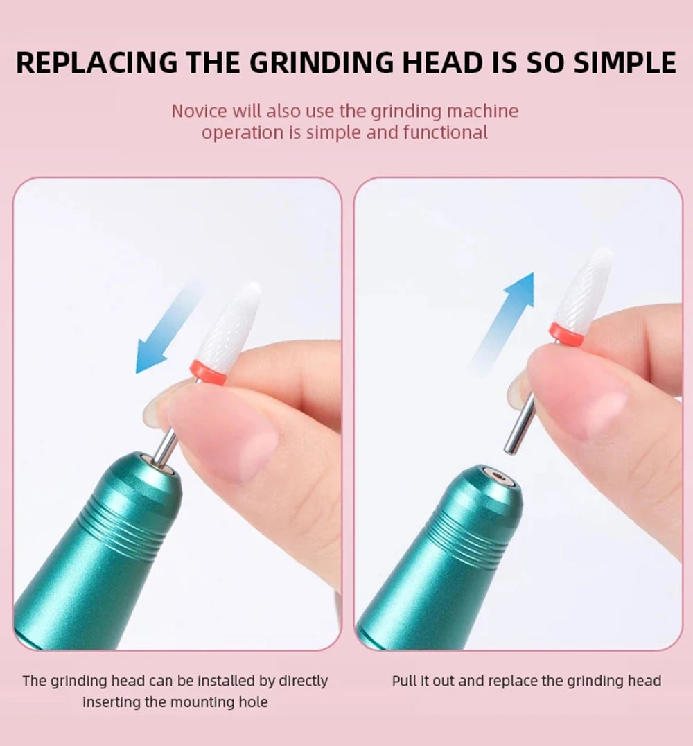 35000RPM Wireless Rechargeable Nail Drill Pen — Portable Electric Manicure Machine