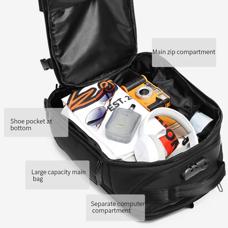 Tactical Cross Backpack | High-Capacity Men's Hiking & Sling Bag with Belt Pack Option