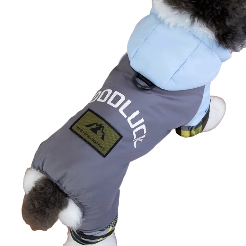 Waterproof Pet Jumpsuits Winter Fleece Dog Clothes Coat with D-ring For Small Dogs Yorkshire Bichon Puppy Clothing ropa perro