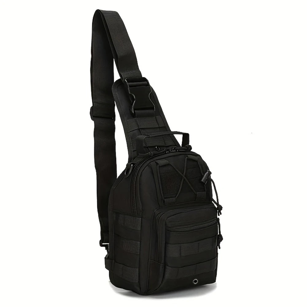 Men's Outdoor MOLLE Chest Bag Camo Shoulder Bag Sling Backpack Oxford Mountain Climbing Camping Fishing Trekking Chest Pack