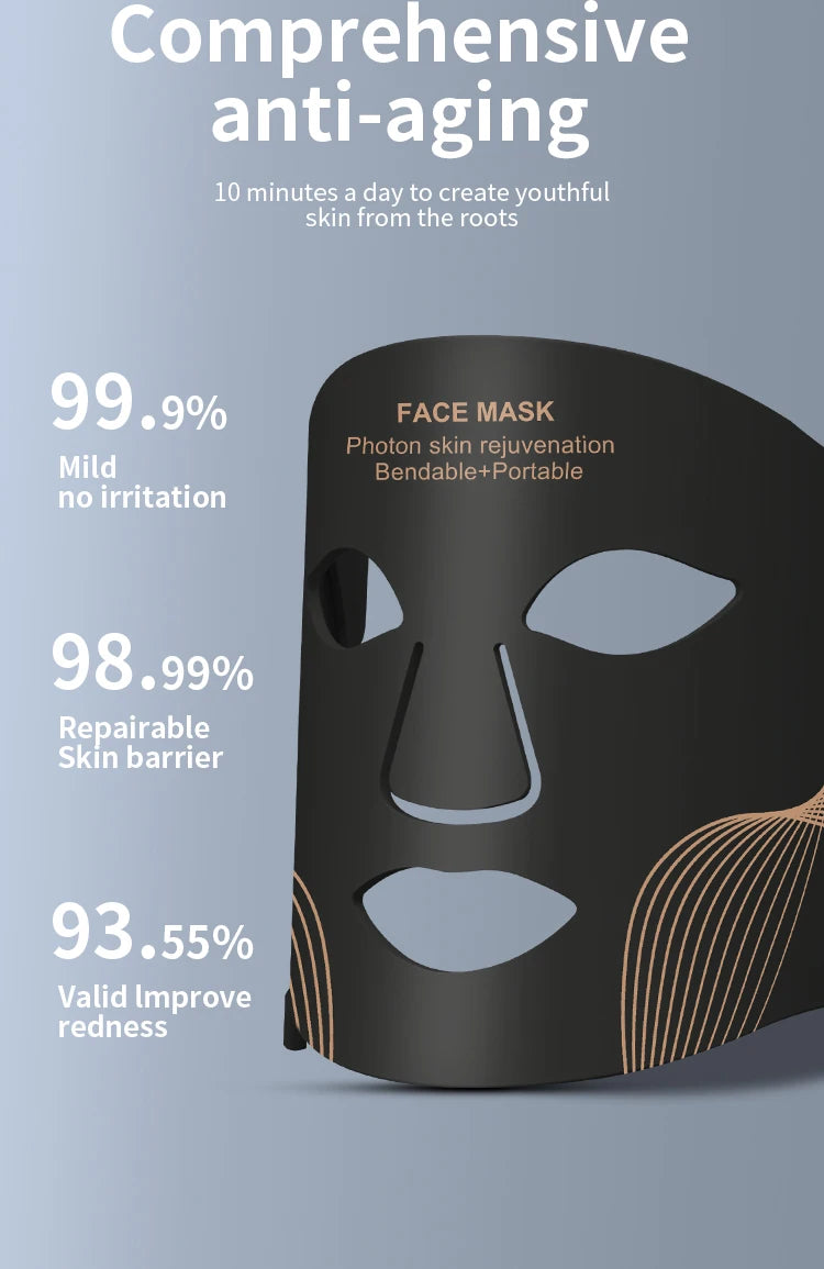 UBilli 7-Color Wireless LED Face Mask