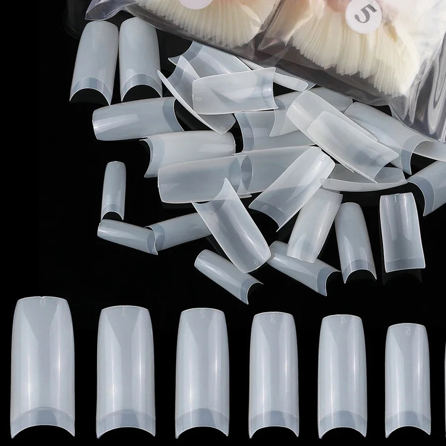 500Pcs French Style False Nail Tips — Natural Acrylic & Gel Nail Art
