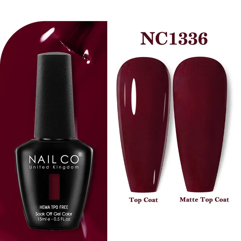 NAILCO Gel Nail Polish – HEMA-Free Soak-Off UV/LED Gel | 15ml | 333 Colors