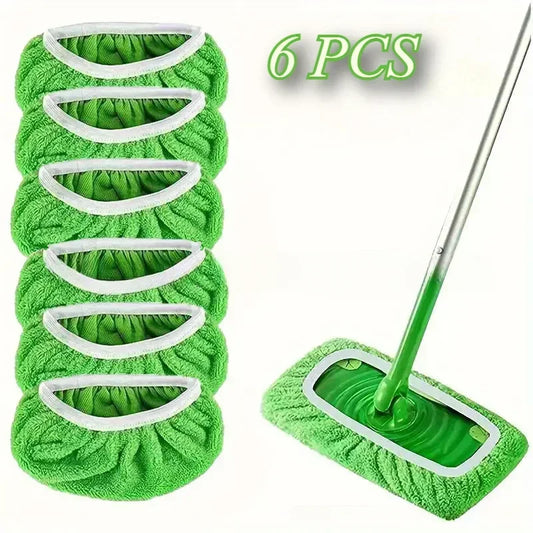 Microfiber Flat Mop Replacement Pads – Chenille Cloth Cover, 4/6/8 Pack for Kitchen & Home Cleaning