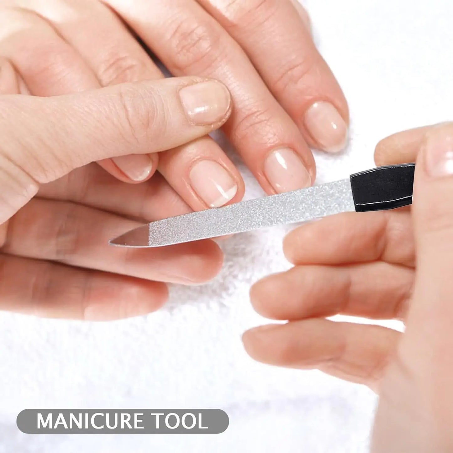 Professional Metal Nail File — Double-Sided Stainless Steel Manicure Tool