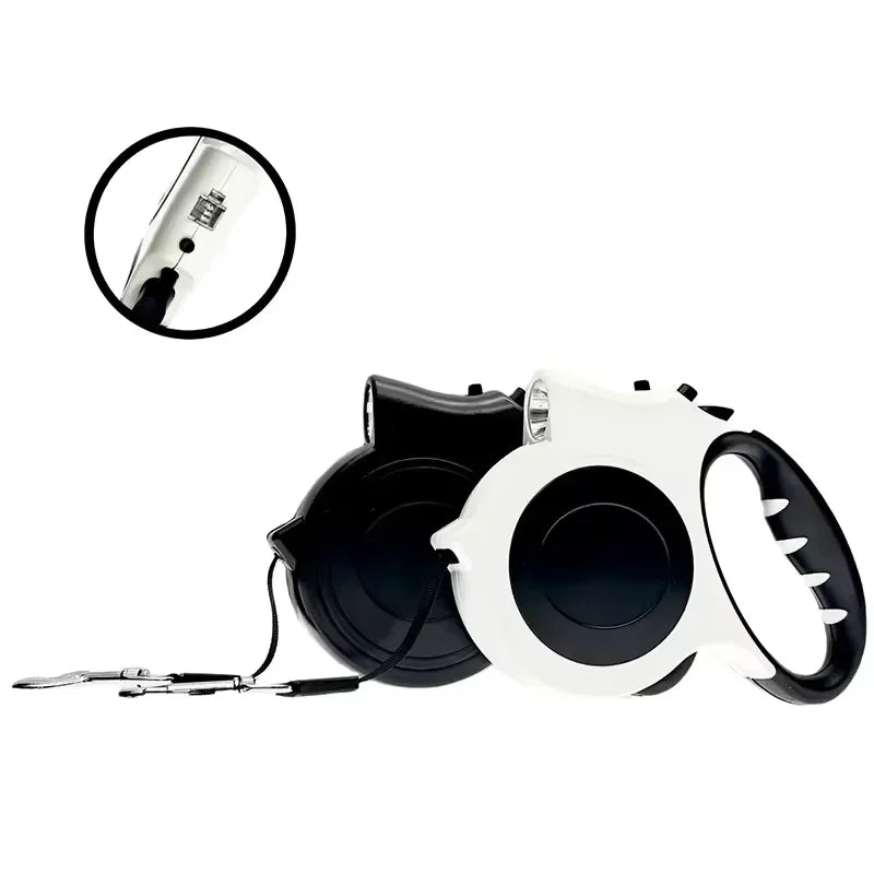 LED Retractable Dog Leash | 16ft Illuminated Nylon Leash for Medium & Large Dogs