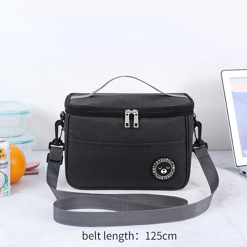 Insulated Lunch Bag for Women Working Office Rice Container Food Storage Thermal Bags Kids Portable Camping Picnic Bento Box