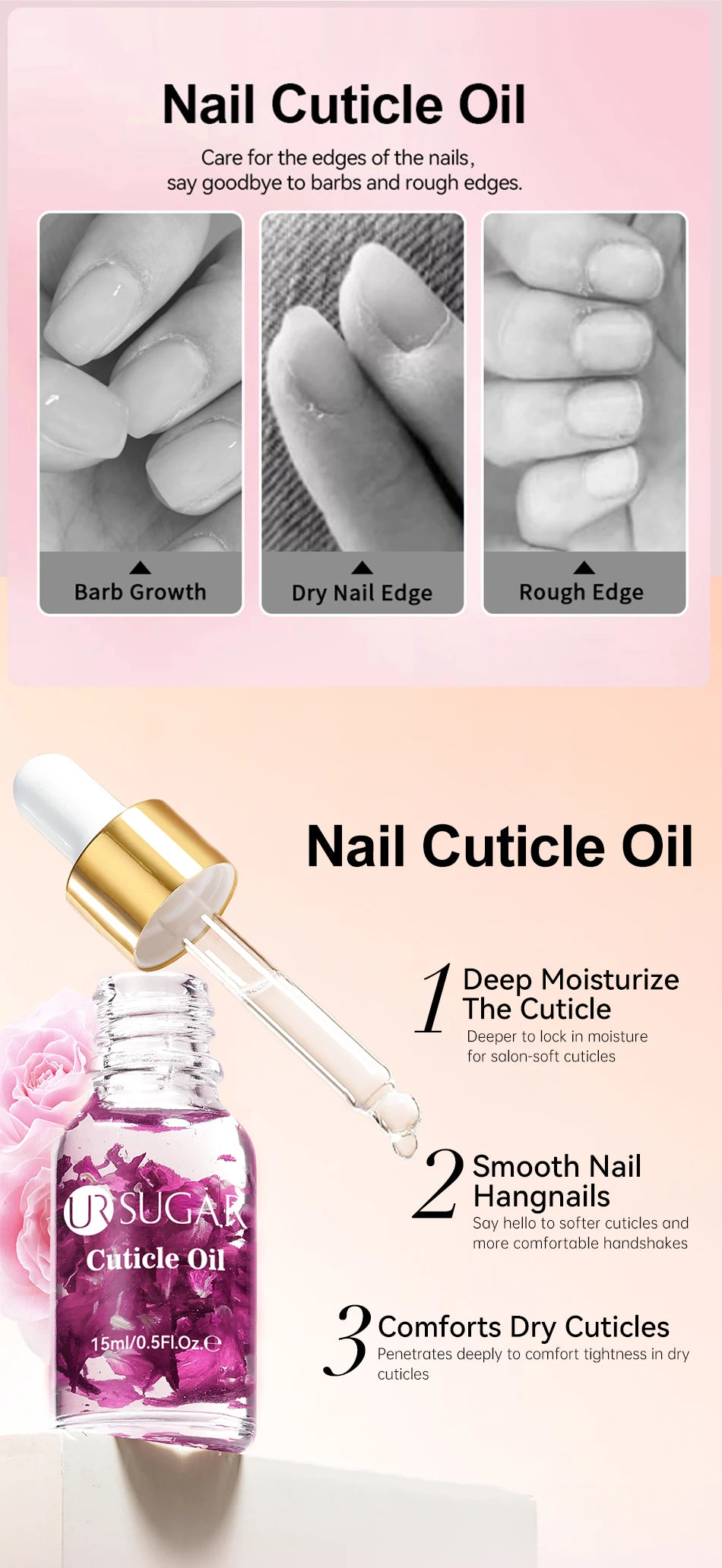 UR SUGAR 15ml Cuticle Nutrient Oil | Nourishes, Repairs & Brightens | 4 Scents