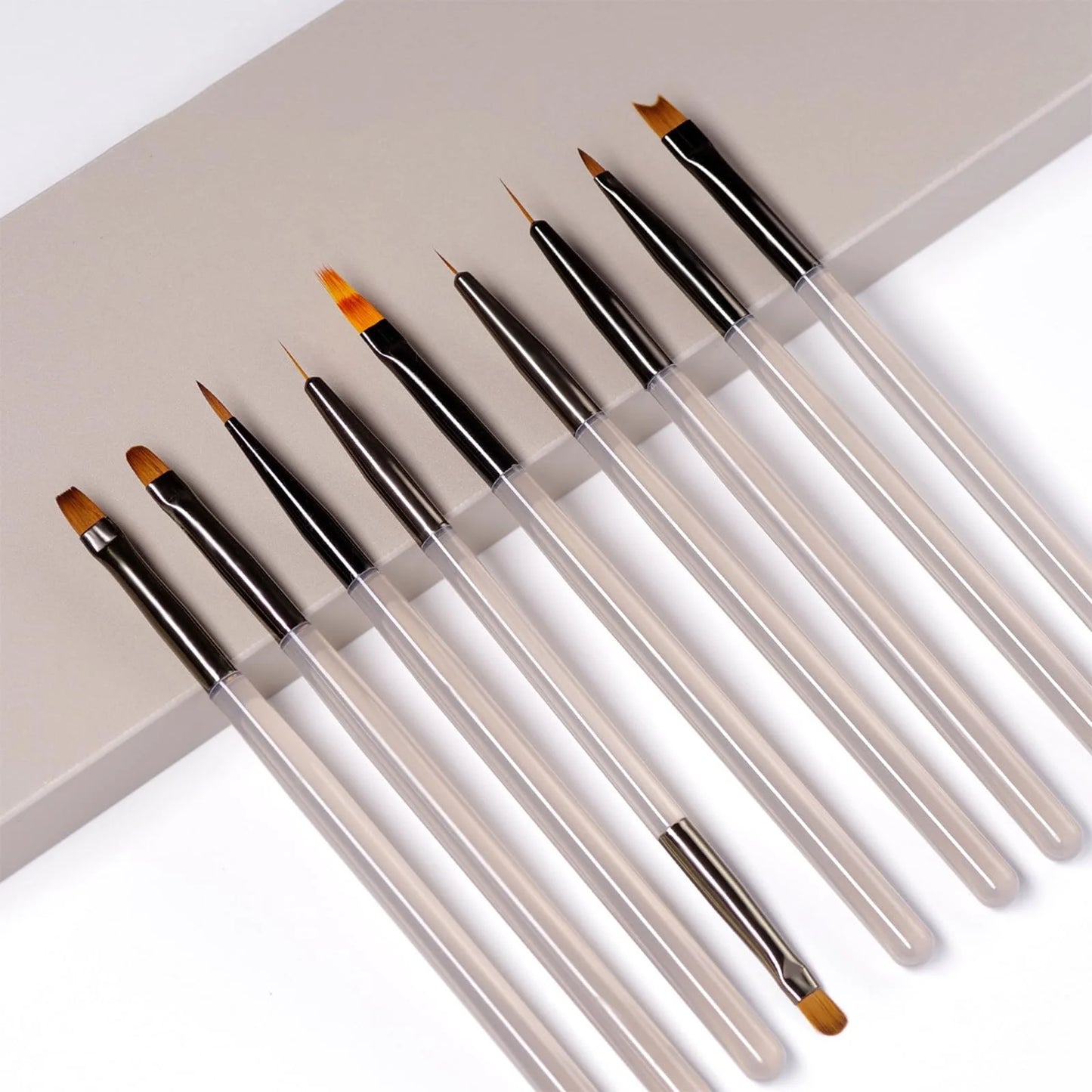 Nail Art Gel Brush Set — 9Pcs Nail Extension & Design Painting Tools
