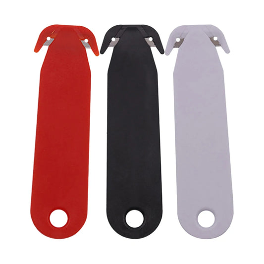 Double-Edged Stainless Steel Unpacking Tool & Letter Opener – Portable Box Cutter Multi-Tool in Red, Black & White