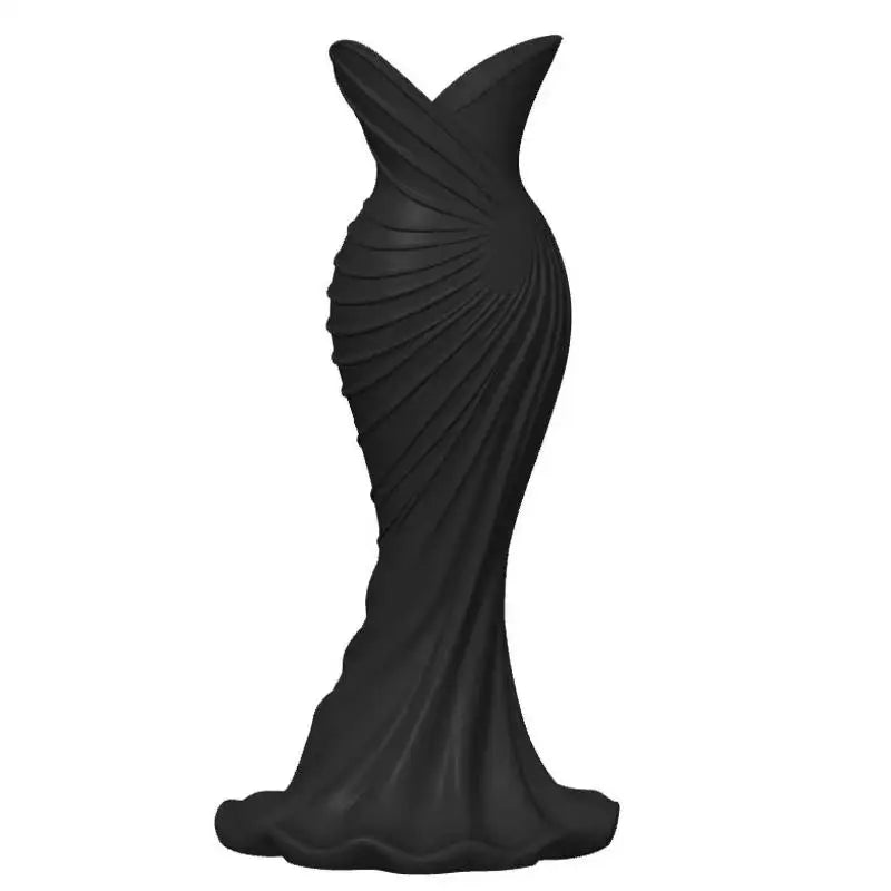 Dress-Shaped Sculptural Decorative Vase