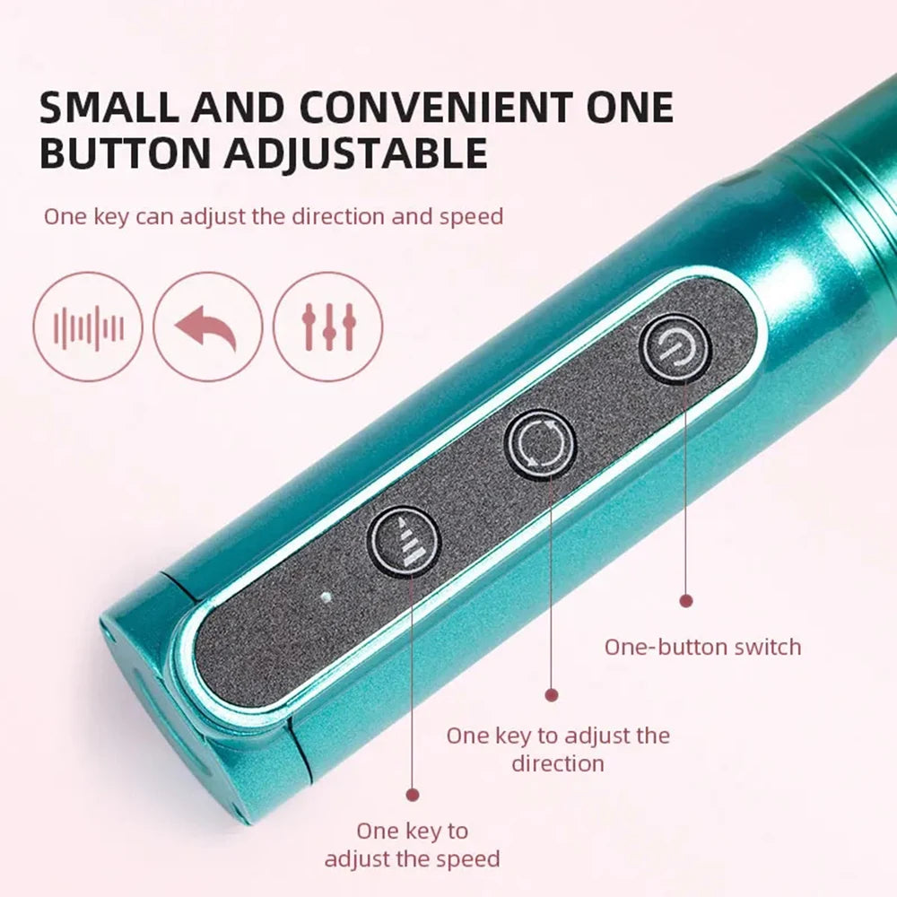 35000RPM Wireless Rechargeable Nail Drill Pen — Portable Electric Manicure Machine