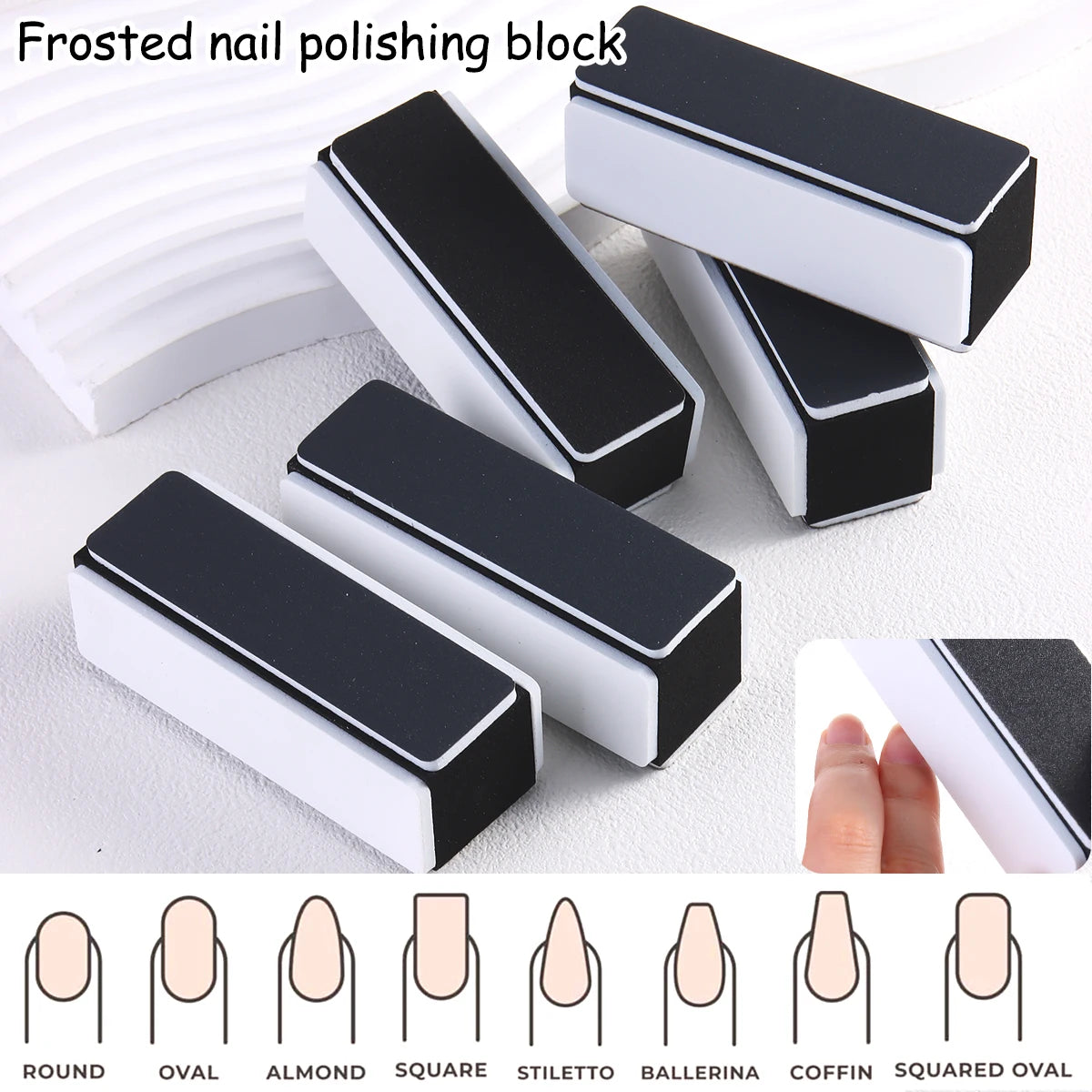 4-Sided Nail Polishing Block | Glowing Buffer & Shine Tool for Nail Art