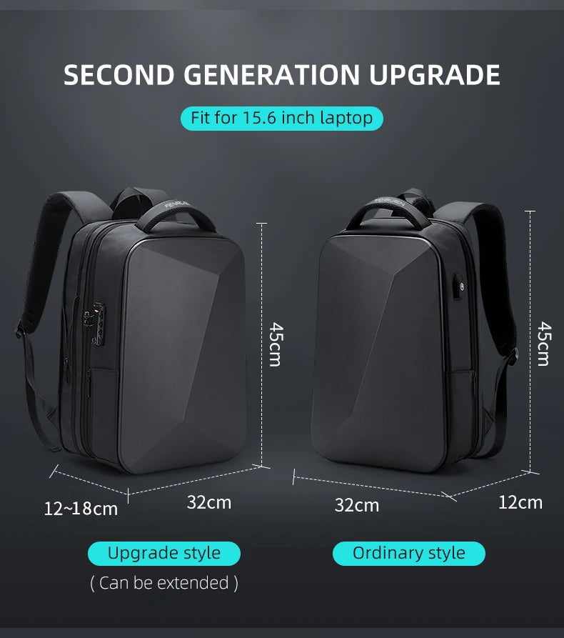 Fenruien Business Laptop Backpack — TSA Lock, USB Charging & Waterproof Travel Bag