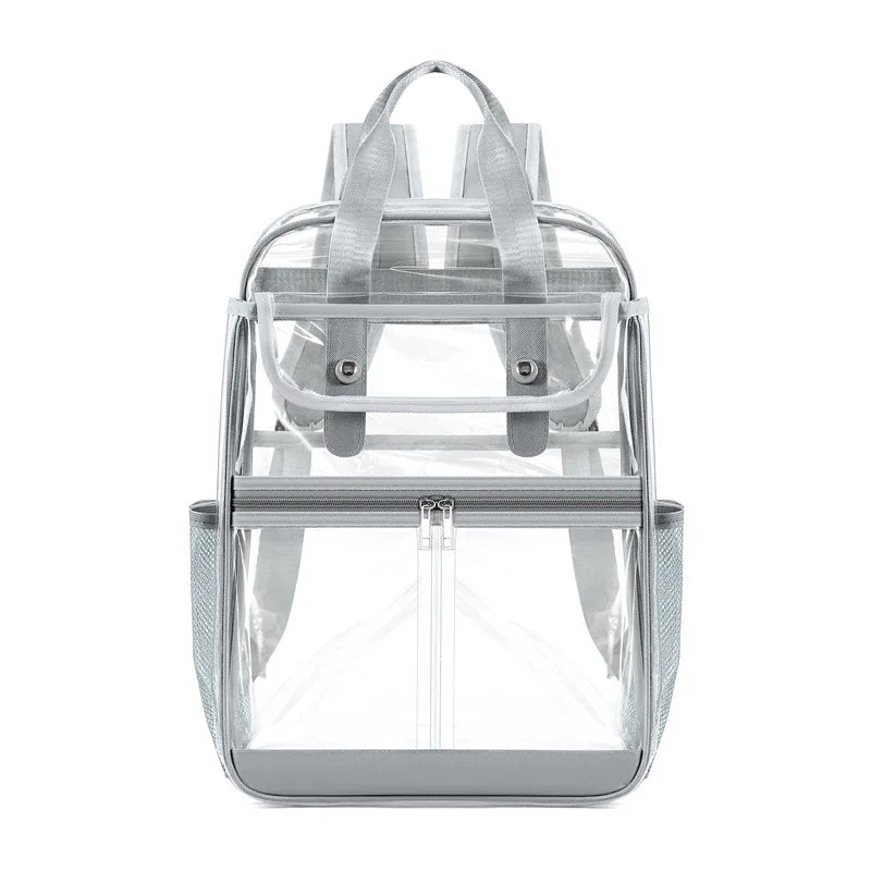 Large Capacity Transparent PVC Backpack – Waterproof School & Travel Bag for Students