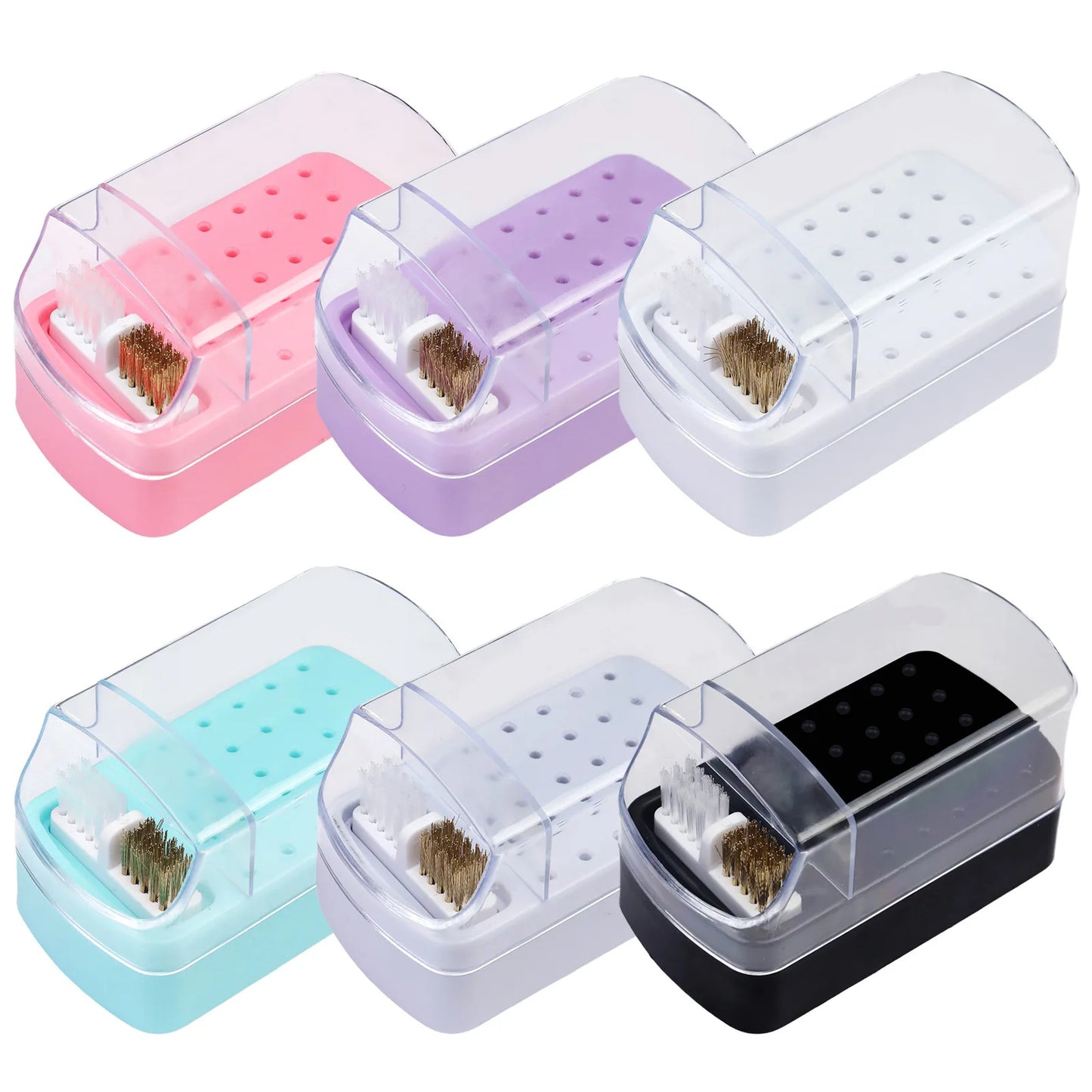 30-Slot Nail Polish Organizer | Acrylic Portable Display Stand | Dustproof Nail Polish Holder for Salon & Home
