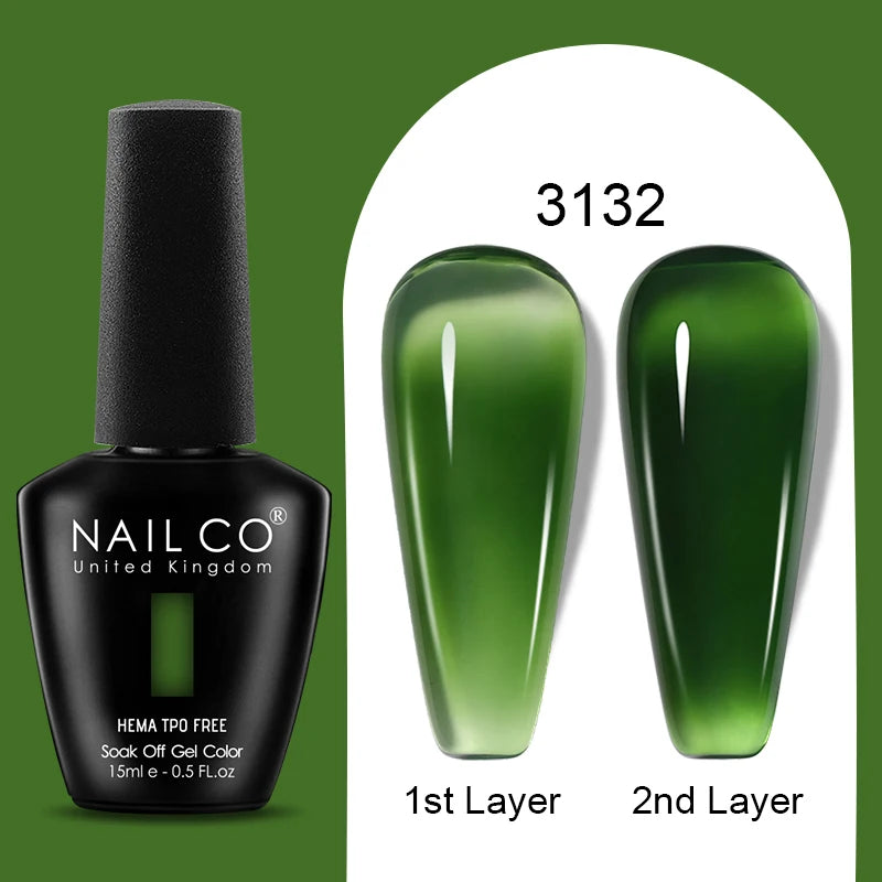 NAILCO Jelly Gel Nail Polish | HEMA-Free Soak Off UV LED Semi-Permanent Gel Varnish — 70 Colors