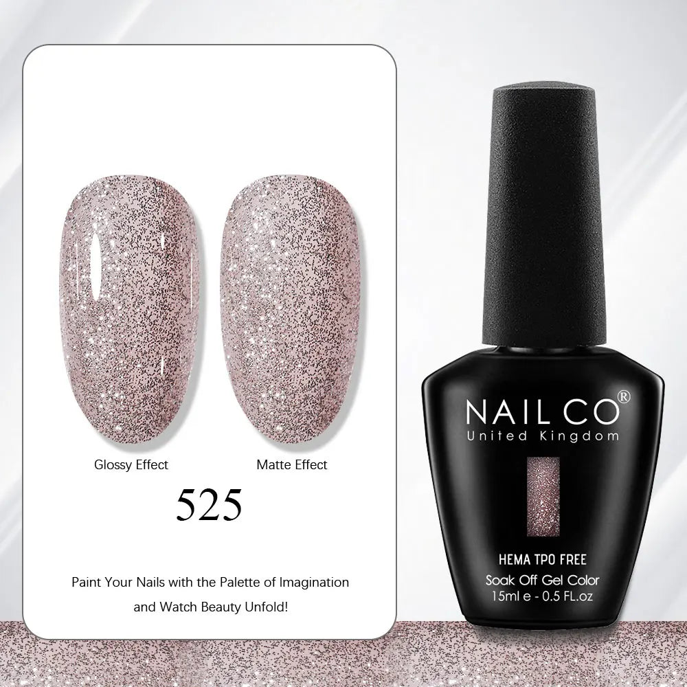 NAILCO Gel Nail Polish 15ml | 333 Colors UV/LED Soak-Off Semi-Permanent Gel Varnish | Long-Lasting Natural Resin Formula