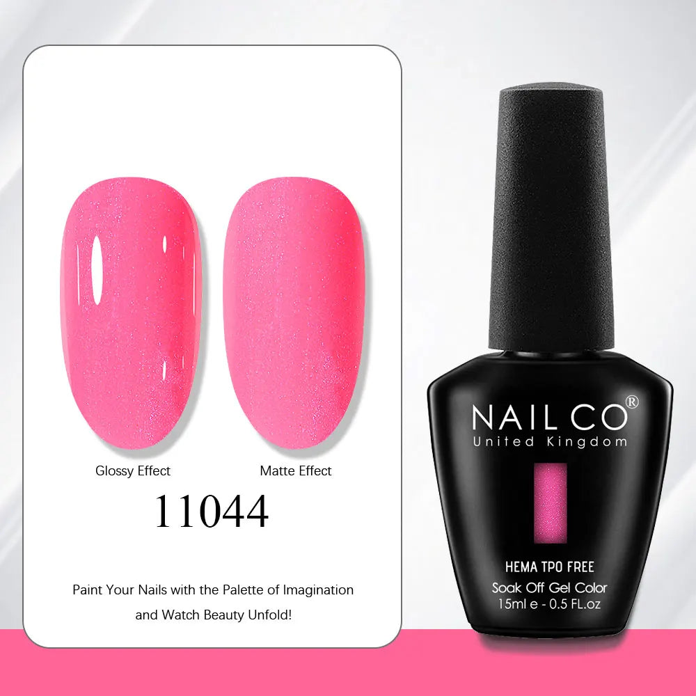 NAILCO Gel Nail Polish 15ml | 333 Colors UV/LED Soak-Off Semi-Permanent Gel Varnish | Long-Lasting Natural Resin Formula