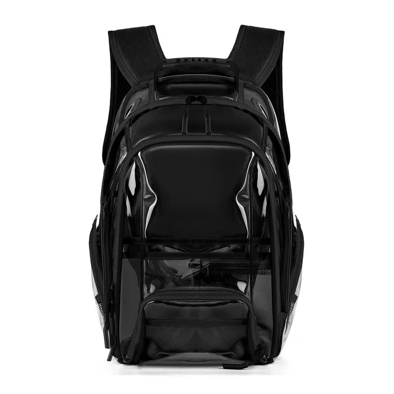 Large Capacity Transparent PVC Backpack – Waterproof School & Travel Bag for Students