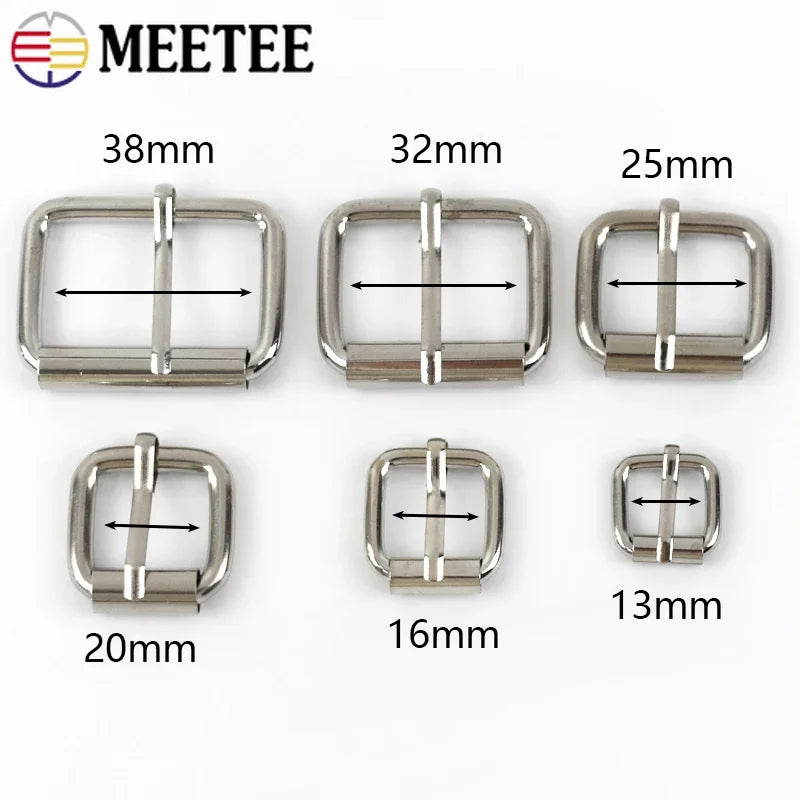 10/20Pcs 13-38mm Metal Pin Buckles Bag Strap Adjust Belt Dog Collar Clasp Chain Rectangle Ring Shoes Leather Hook Accessories