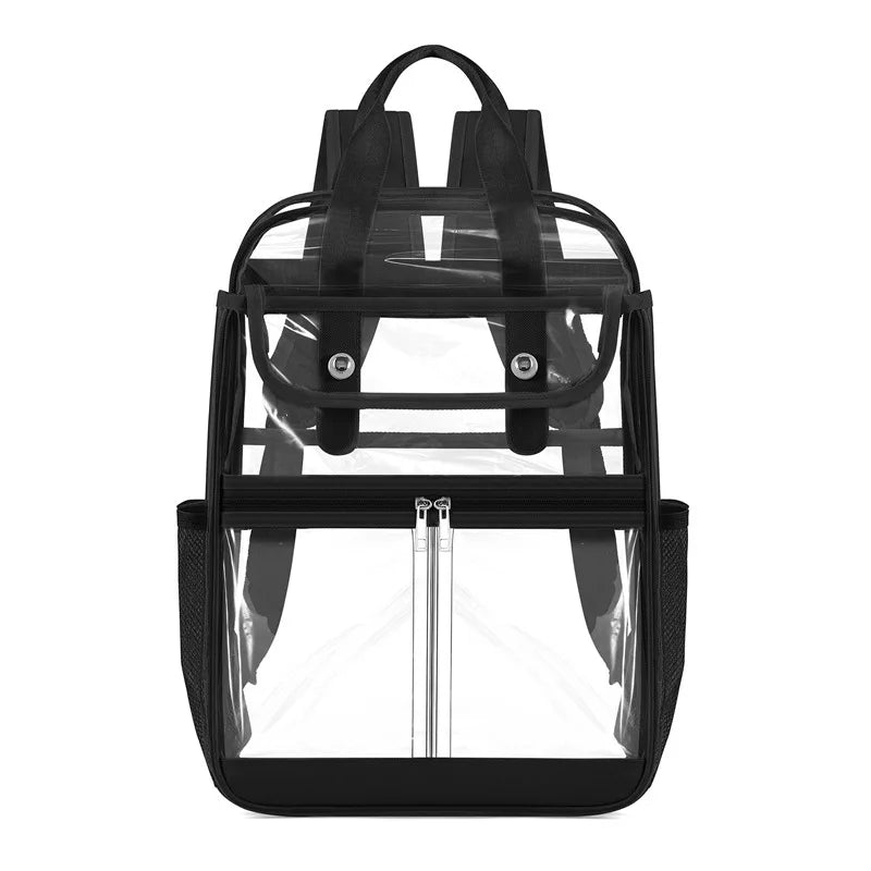 Large Capacity Transparent PVC Backpack – Waterproof School & Travel Bag for Students