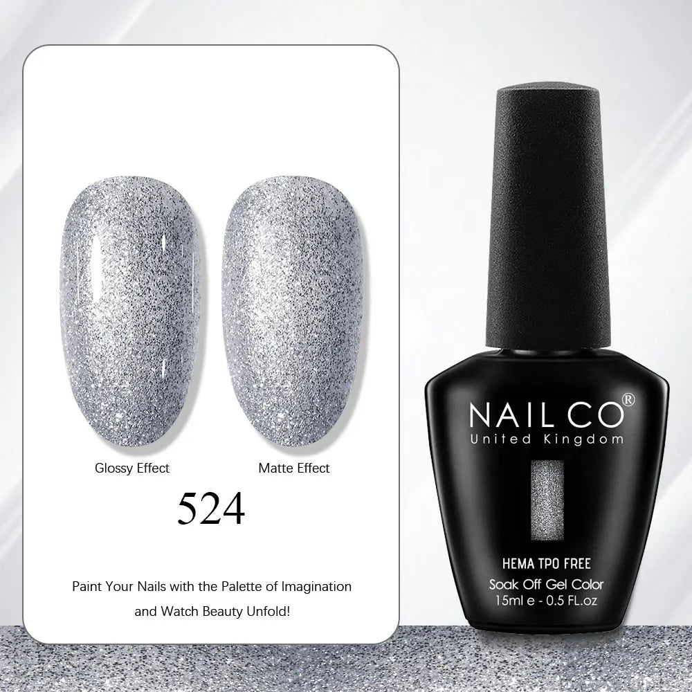 NAILCO Gel Nail Polish 15ml | 333 Colors UV/LED Soak-Off Semi-Permanent Gel Varnish | Long-Lasting Natural Resin Formula