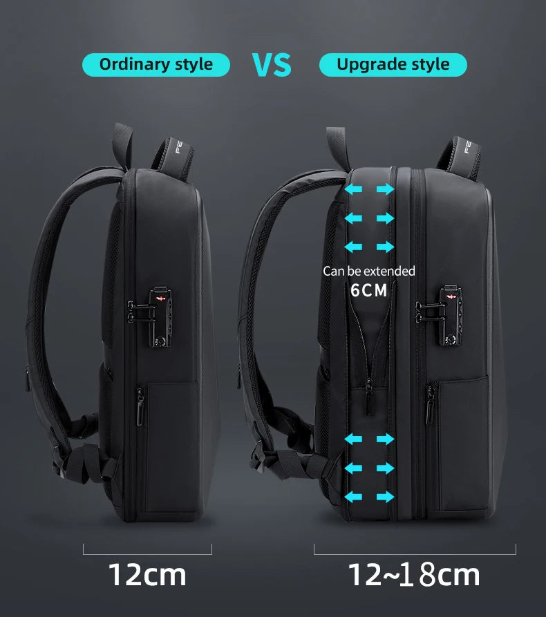 Fenruien Business Laptop Backpack — TSA Lock, USB Charging & Waterproof Travel Bag