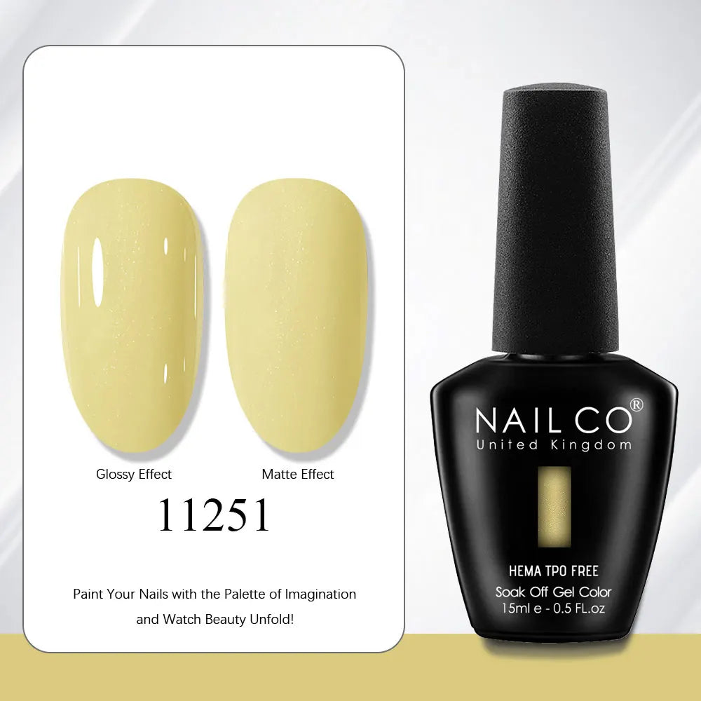 NAILCO Gel Nail Polish 15ml | 333 Colors UV/LED Soak-Off Semi-Permanent Gel Varnish | Long-Lasting Natural Resin Formula