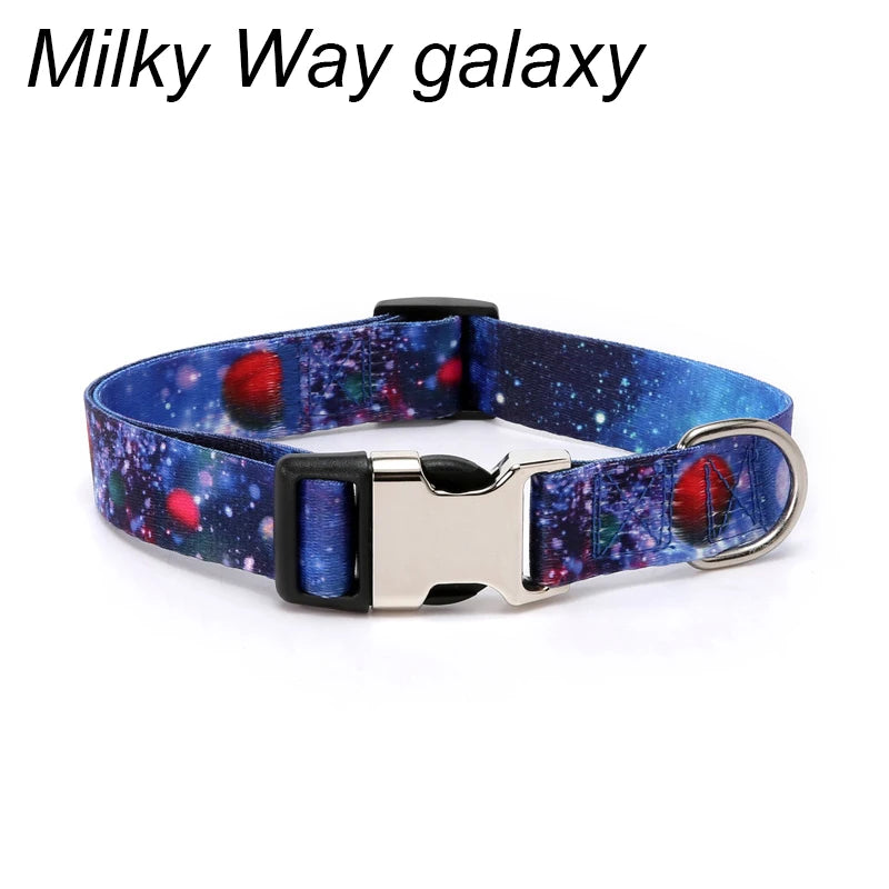 Forest Pattern Collar Pet Accessories Pet Stripes Polyester National Wind Dog Rope Adjustable Nylon Dog Collar Personalized