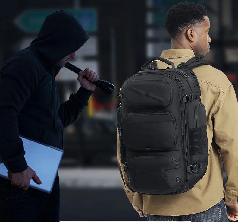 Ozuko Men's Waterproof Travel Backpack | Large Capacity Laptop Bag with Shoe Compartment