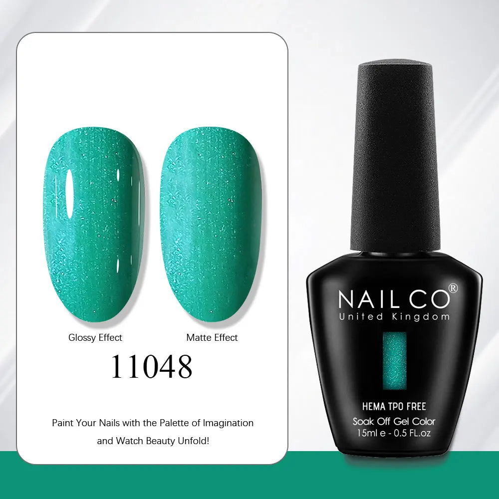 NAILCO Gel Nail Polish 15ml | 333 Colors UV/LED Soak-Off Semi-Permanent Gel Varnish | Long-Lasting Natural Resin Formula