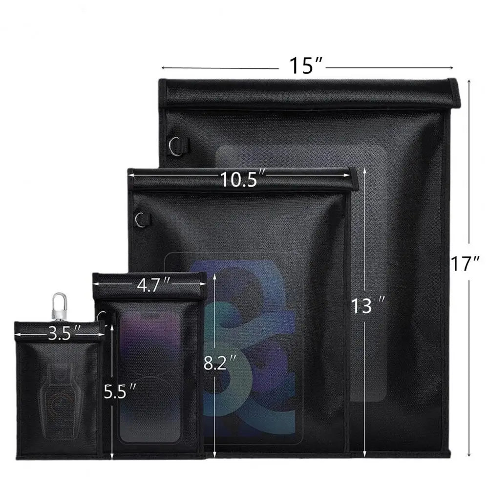 Faraday Bag for Laptops & Tablets – RFID & Signal Blocking, Fireproof Shielding