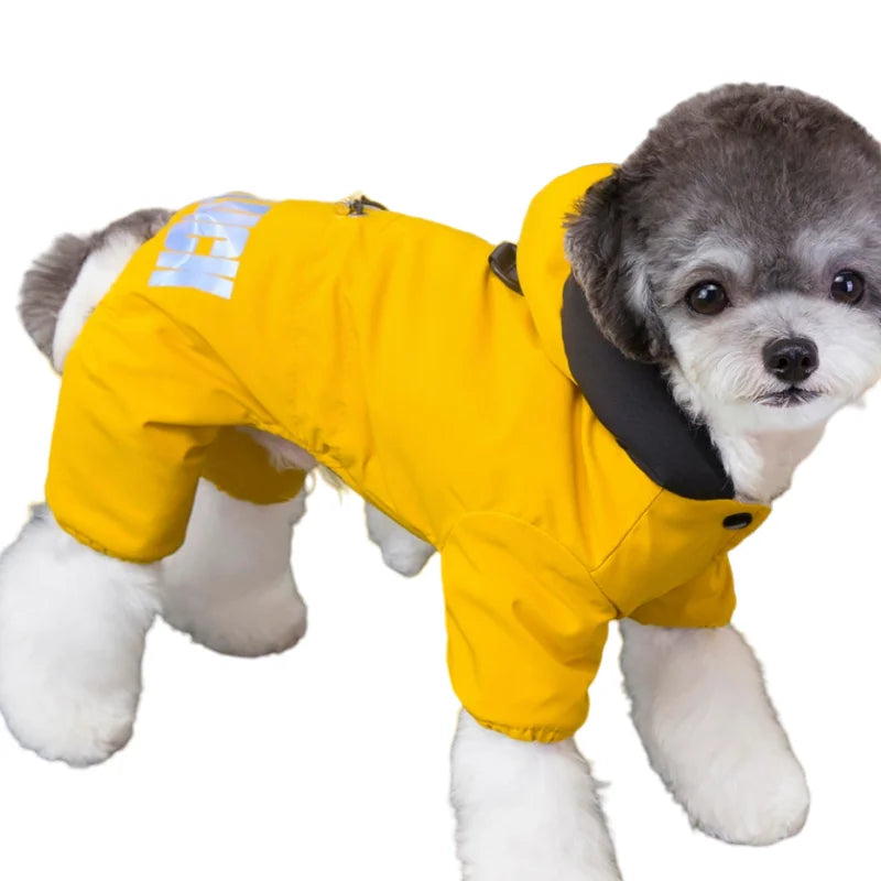 Waterproof Pet Jumpsuits Winter Fleece Dog Clothes Coat with D-ring For Small Dogs Yorkshire Bichon Puppy Clothing ropa perro